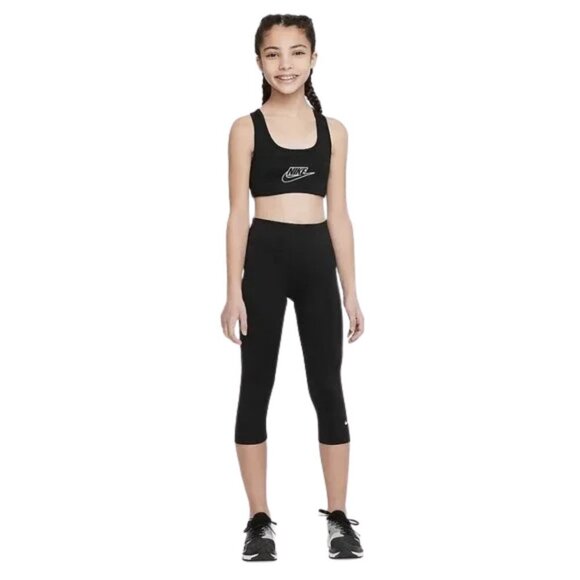 Nike Other - NWT Nike Dri-FIT One Capri Leggings Tight Fit Black Girl Size XS (5/6)